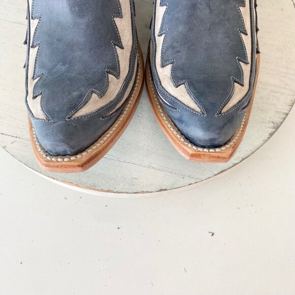 Lane Women's Blue and White Ankle Boots - Picture 6 of 12